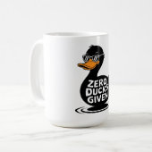 Zero Ducks Gezien - Grappig Cool Duck Design Koffiemok (Voorkant links)