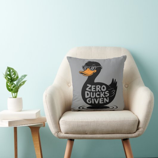 Zero Ducks Gezien - Grappig Cool Duck Design Kussen (Stoel)