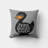 Zero Ducks Gezien - Grappig Cool Duck Design Kussen (Voorkant)