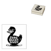 Zero Ducks Gezien - Grappig Cool Duck Design Rubberstempel (Gestempeld)