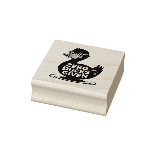 Zero Ducks Gezien - Grappig Cool Duck Design Rubberstempel (Stempel)