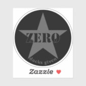 Zero Ducks Gezien Star (grijs) Sticker (Vel)