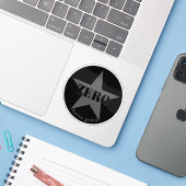 Zero Ducks Gezien Star (grijs) Sticker (Laptop met iPhone)