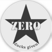 Zero Ducks Gezien Star (zwart) Sticker (Voorkant)