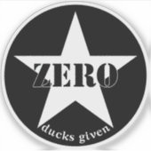 Zero Ducks Given Star (wit) Sticker (Voorkant)