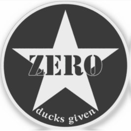 Zero Ducks Given Star (wit) Sticker
