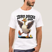 Zero Ducks krijgt grappige chagrijnige eend T-shirt (Voorkant)