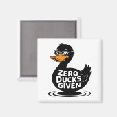 Zero Eenden Gegeven - Grappig Cool Eend Ontwerp Magneet (Voorkant / Achterkant)