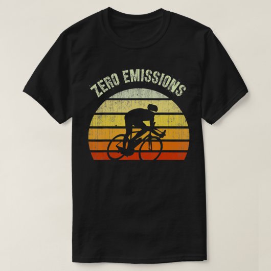 ZERO EMISSIES Ride Uw fiets Cycoloog Save Earth T-shirt (Design voorkant)