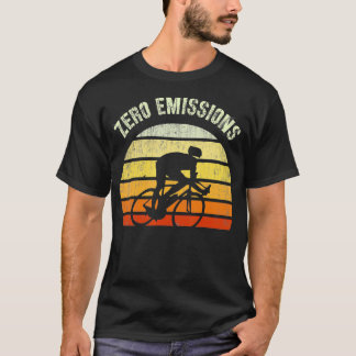 ZERO EMISSIES Ride Uw fiets Cycoloog Save Earth T-shirt