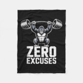 Zero Excuses Gorilla Gym Motivational Workout  Fleece Deken (Voorkant)
