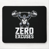 Zero Excuses Gorilla Gym Motivational Workout  Muismat (Voorkant)