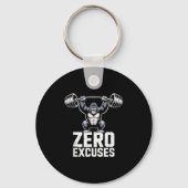 Zero Excuses Gorilla Gym Motivational Workout  Sleutelhanger (Voorkant)