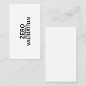 Zero External Validation Elegant Networking Cards Visitekaartje (Voorkant / Achterkant)