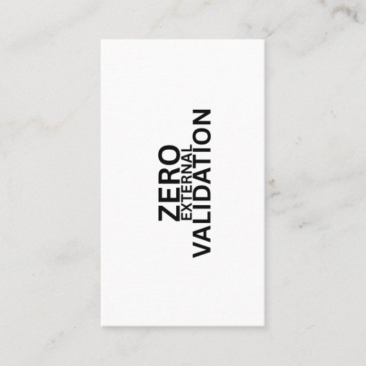 Zero External Validation Elegant Networking Cards Visitekaartje (Voorkant)