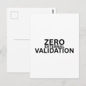 Zero External Validation Professional Briefkaart (Voorkant / Achterkant)