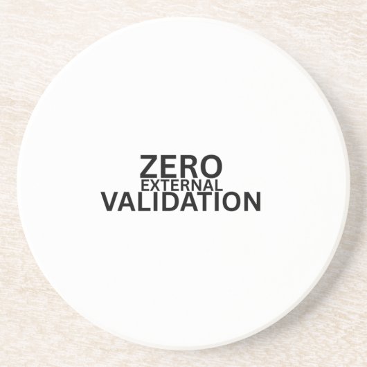 Zero Externe Validatie Absorberende Zandsteen  Onderzetter (Voorkant)