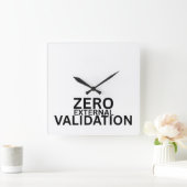 Zero Externe Validatie Minimalistisch Vierkante Klok (Huis)