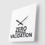 Zero Externe Validatie Minimalistisch Vierkante Klok (Hoek)