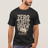 Zero Fluffs Given Funny Angry Goat Humor T-shirt (Voorkant)