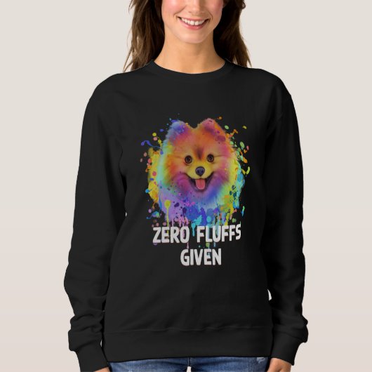 Zero Fluffs Given Pomeranian Pom Pom Humor Dog 1 Trui (Voorkant)