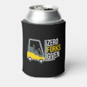 Zero Forks Given Funny Forklift Pun Blikjeskoeler (Blikje Achterkant)