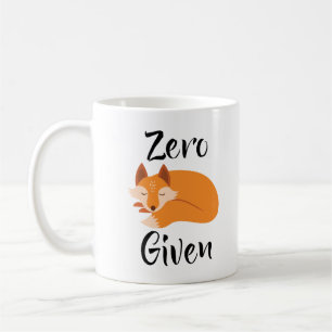 Zero Fox bij mok koffie