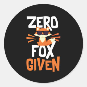 Zero Fox Gegeven Funny Quote Sticker