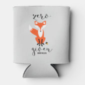 Zero Fox Gegeven Grappig Pun Grijs Gepersonaliseer Blikjeskoeler (Voorkant)