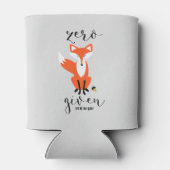 Zero Fox Gegeven Grappig Pun Grijs Gepersonaliseer Blikjeskoeler (Achterkant)