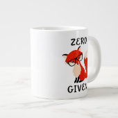 Zero Fox Gegeven Grappige Quote Koffiemok Grote Koffiekop (Voorkant rechts)