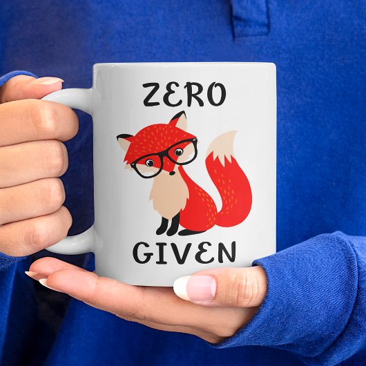 Zero Fox Gegeven Grappige Quote Koffiemok Grote Koffiekop