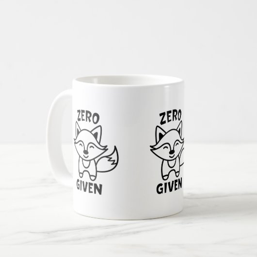 Zero Fox Gegeven Meme Mok (Voorkant links)