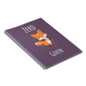 Zero Fox Given Funny Fox Pun Gifts Humor Saying Notitieboek (Rechterzijde)