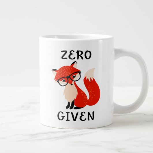 Zero Fox Given Funny Quote Coffee Mug Grote Koffiekop (Rechts)