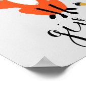 Zero Fox krijgt Funny Pun Grey Poster (Hoek)