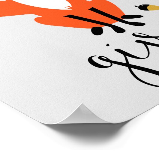 Zero Fox krijgt Funny Pun Grey Poster (Hoek)