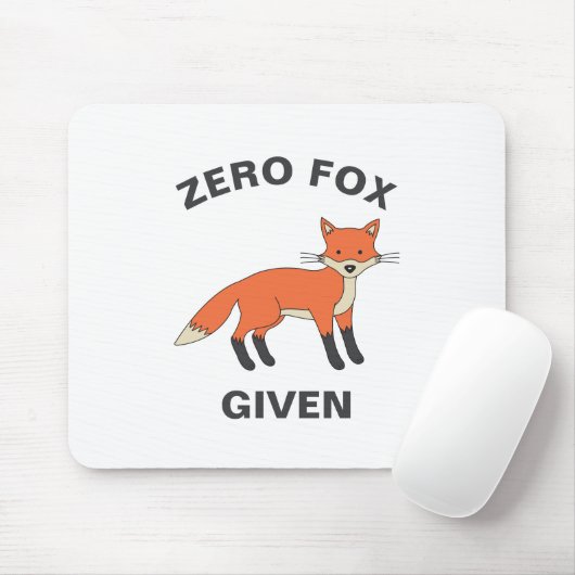 Zero Fox krijgt Funny Sarcasm Wilde Dieren Pun Muismat (Met muis)