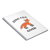 Zero Fox krijgt Funny Sarcasm Wilde Dieren Pun Notitieboek (Rechterzijde)