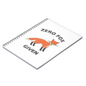 Zero Fox krijgt Funny Sarcasm Wilde Dieren Pun Notitieboek (Linkerzijde)