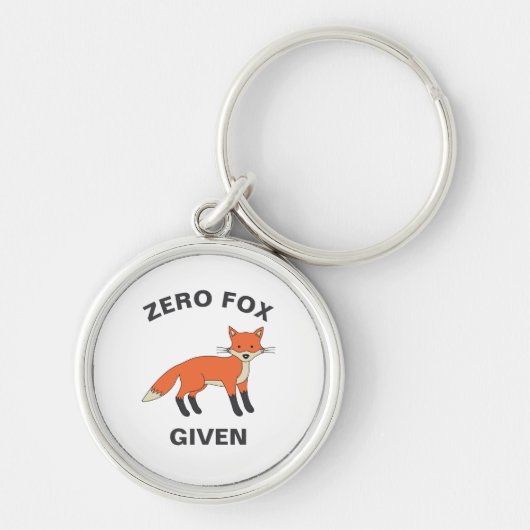Zero Fox krijgt Funny Sarcasm Wilde Dieren Pun Sleutelhanger (Voorkant)