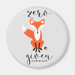 Zero Fox met Funny Pun Personalized Magnet