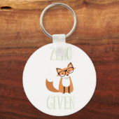 Zero Fox toegediend als grappig dierlijk fox Sleutelhanger (Voorkant)