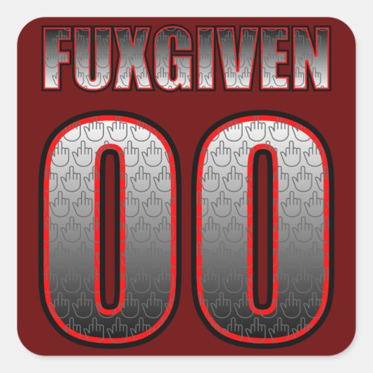 Zero Fuxgiven Vierkante Sticker (Voorkant)