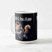 Zero G, Volle Pluizen! Schattige Ruimtekat Koffiemok (Voorkant links)
