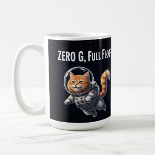 Zero G, Volle Pluizen! Schattige Ruimtekat Koffiemok