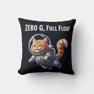 Zero G, Volle Vacht! Schattige Ruimtekat Kussen