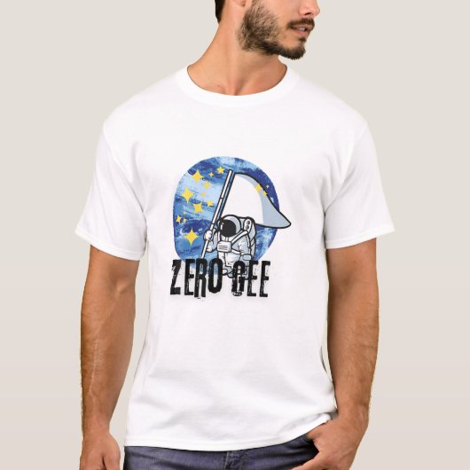 Zero Gee Grappig Zero Zwaartekracht T-shirt (Voorkant)