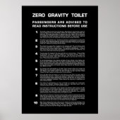 Zero Graviteitsruimte Volledig witte tekst Poster (Voorkant)