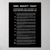 Zero Graviteitsruimte Volledig witte tekst Poster (Voorkant)